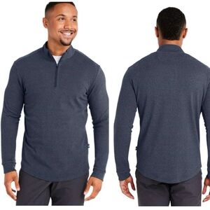 Swannies Men's Emery Quarter Zip Navy Heather Size LARGE NWT $115